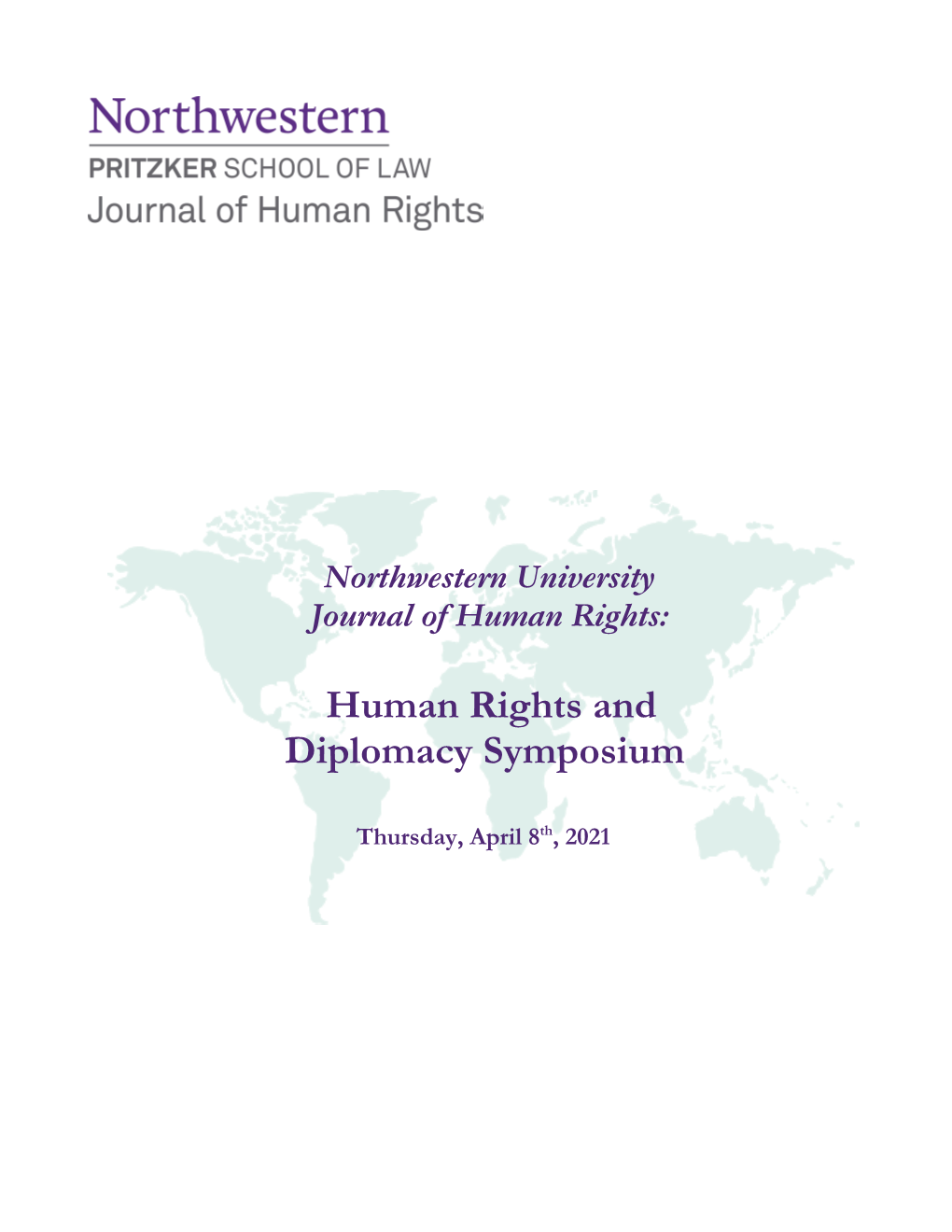 Human Rights and Diplomacy Symposium