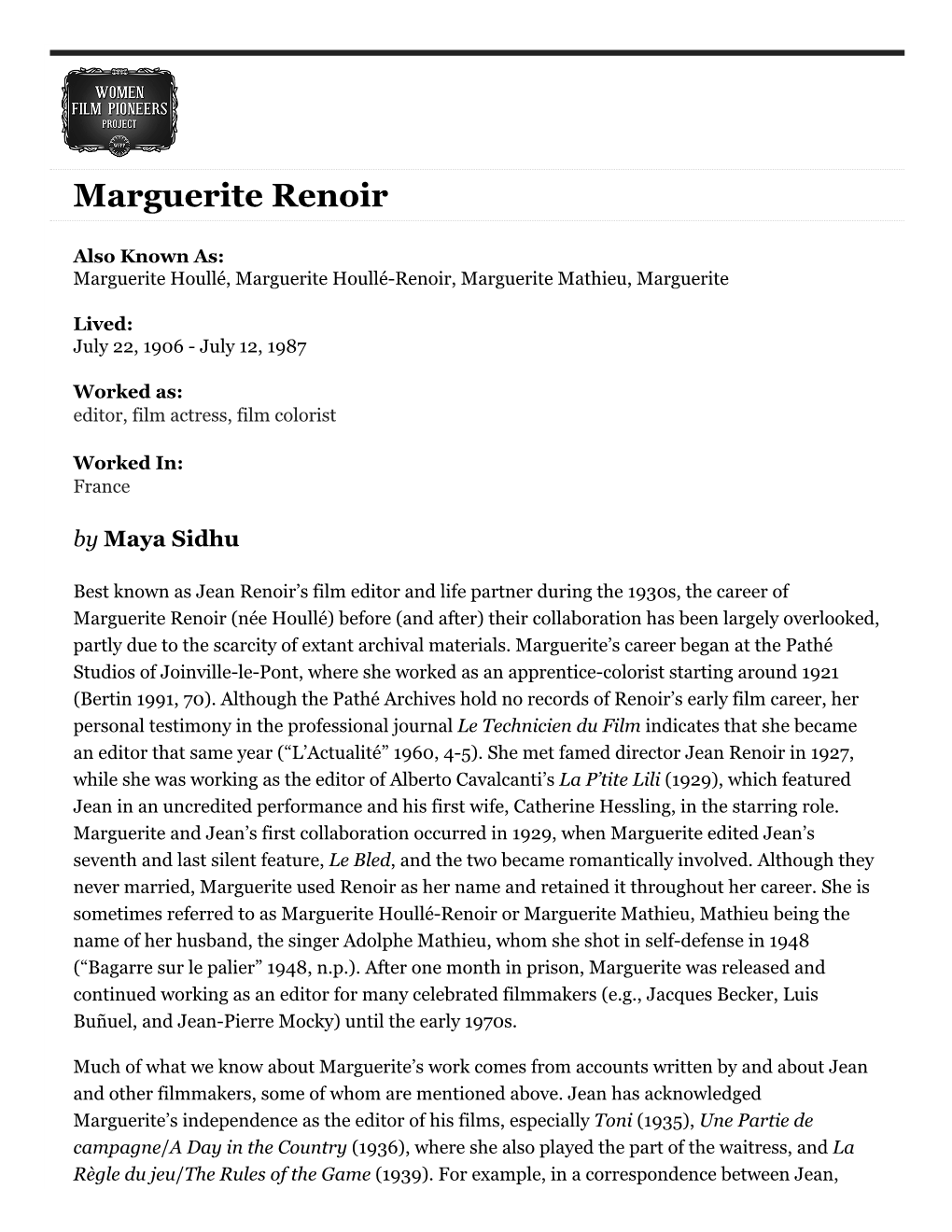 Marguerite Renoir