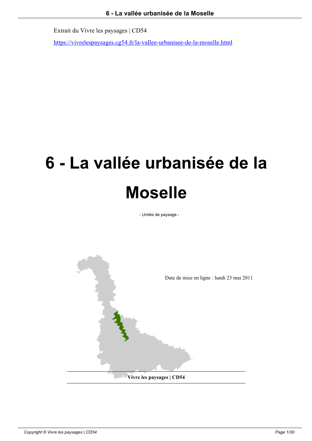 6 - La Vallée Urbanisée De La Moselle