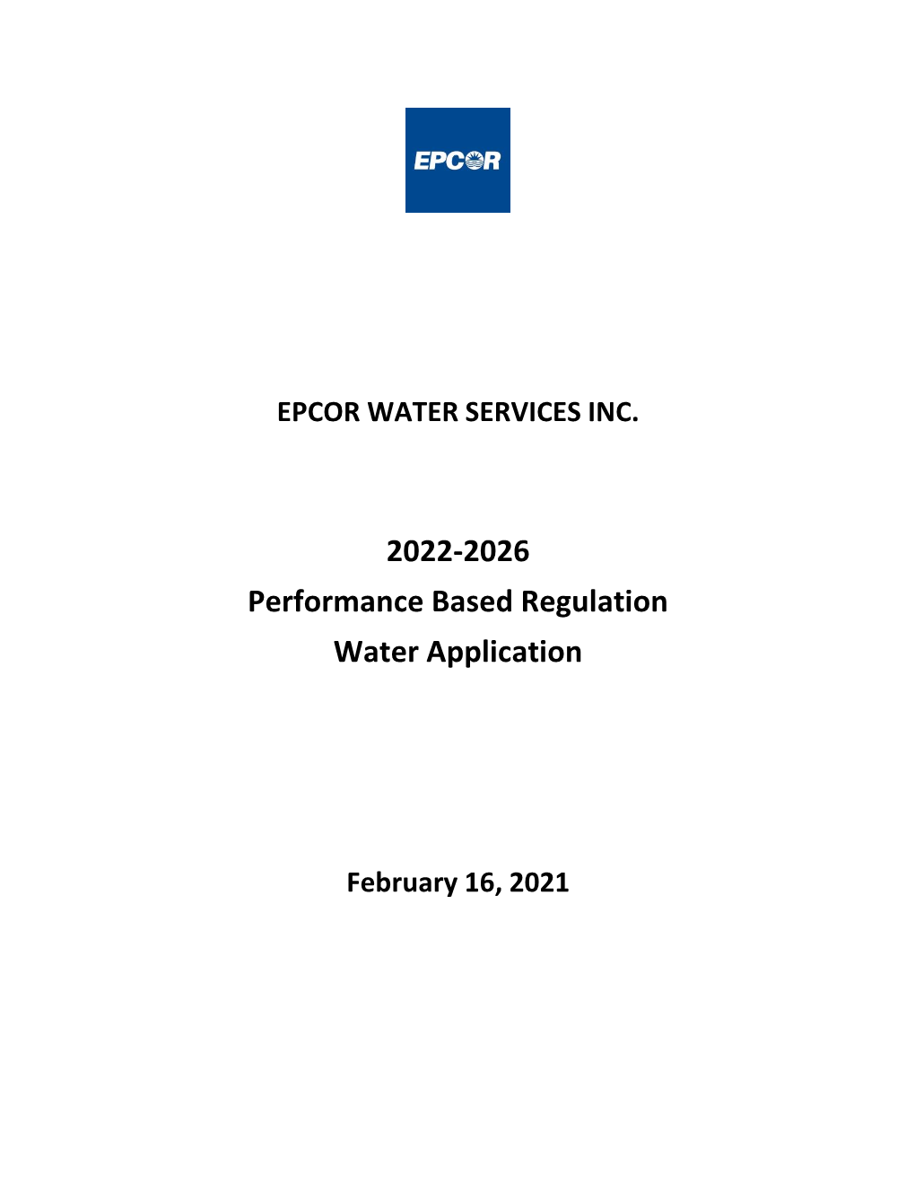 2022-2026 PBR Water Application