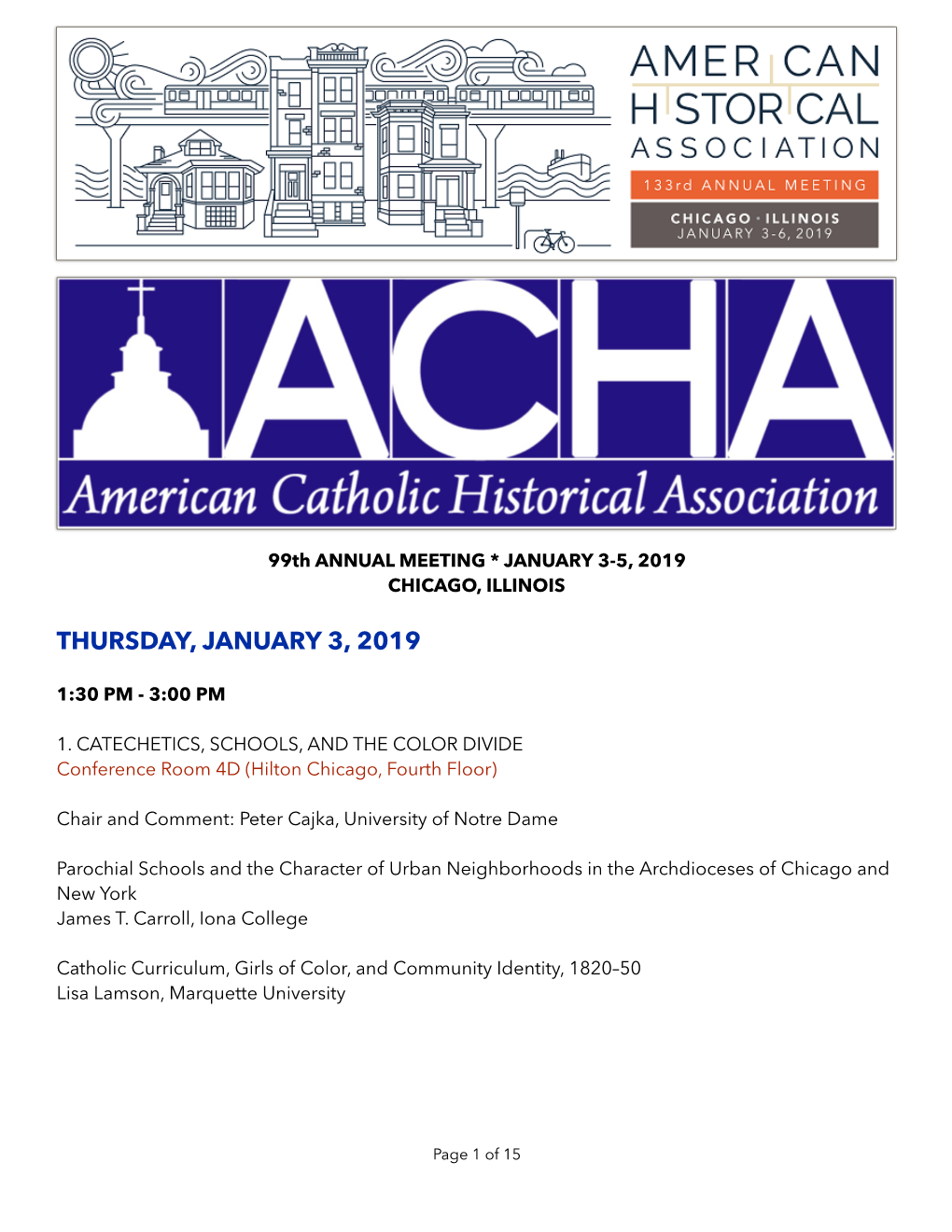 Acha 2019 Annual Meeting Program Final