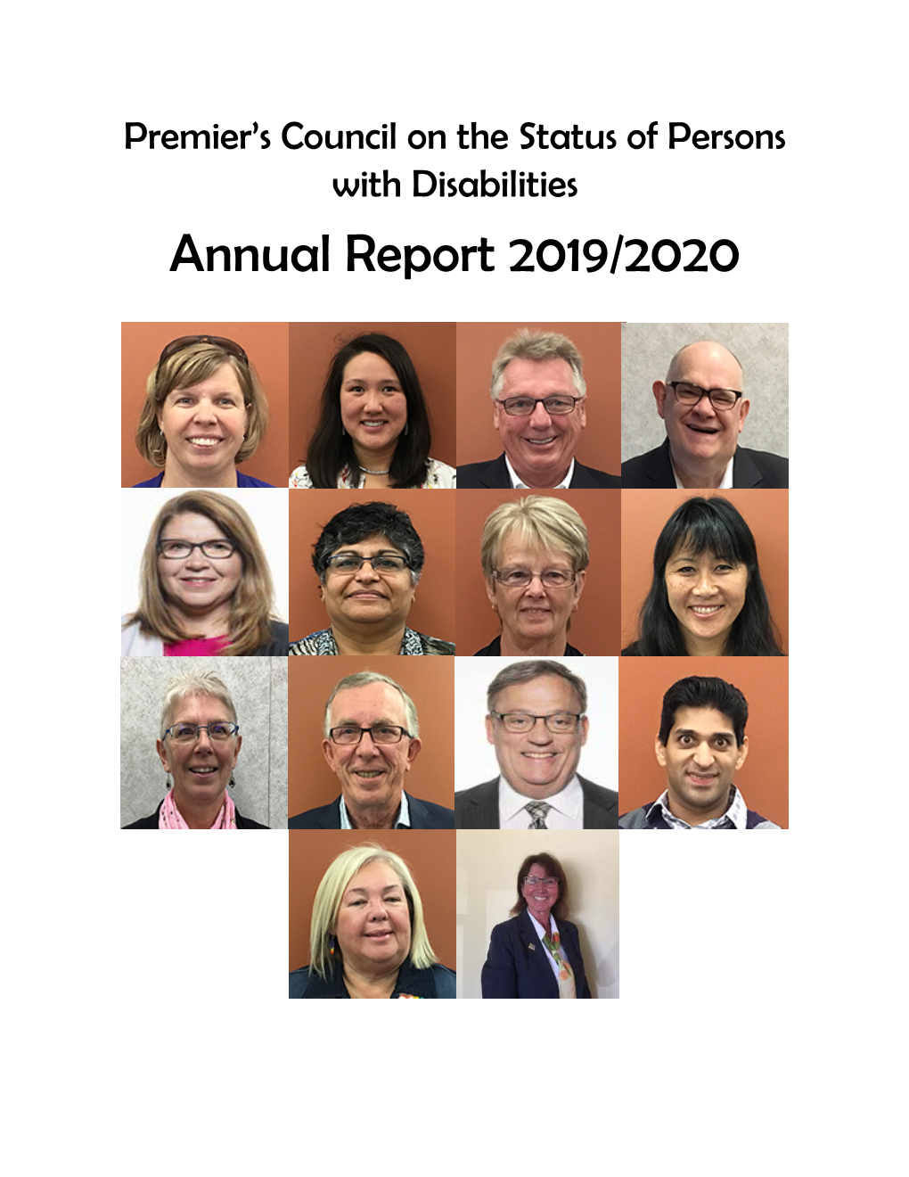 Premier's Council on the Status of Persons with Disabilities Annual