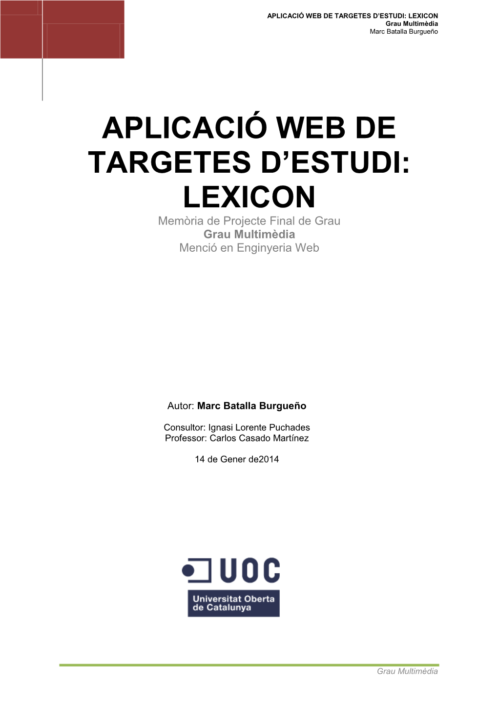 Aplicació Web De Targetes D'estudi : LEXICON