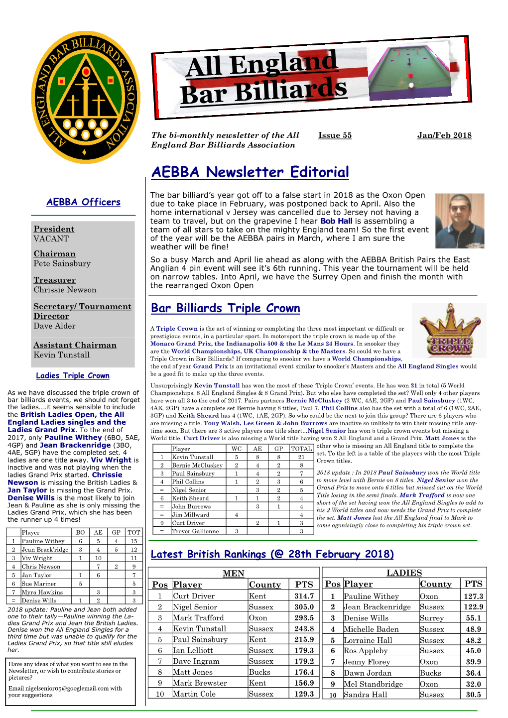 AEBBA Newsletter Editorial