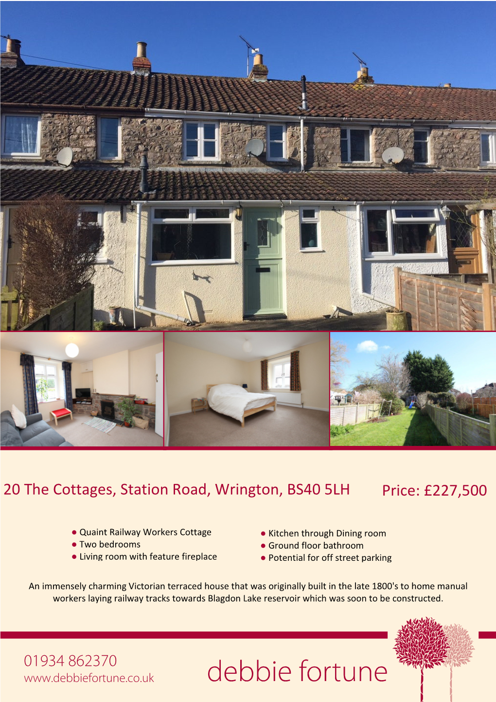 20 the Cottages, Station Road, Wrington, BS40 5LH Price: £227,500