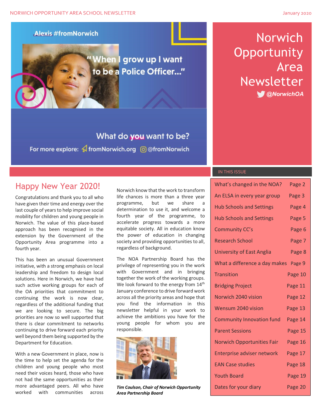 Norwich Opportunity Area Newsletter January 2020