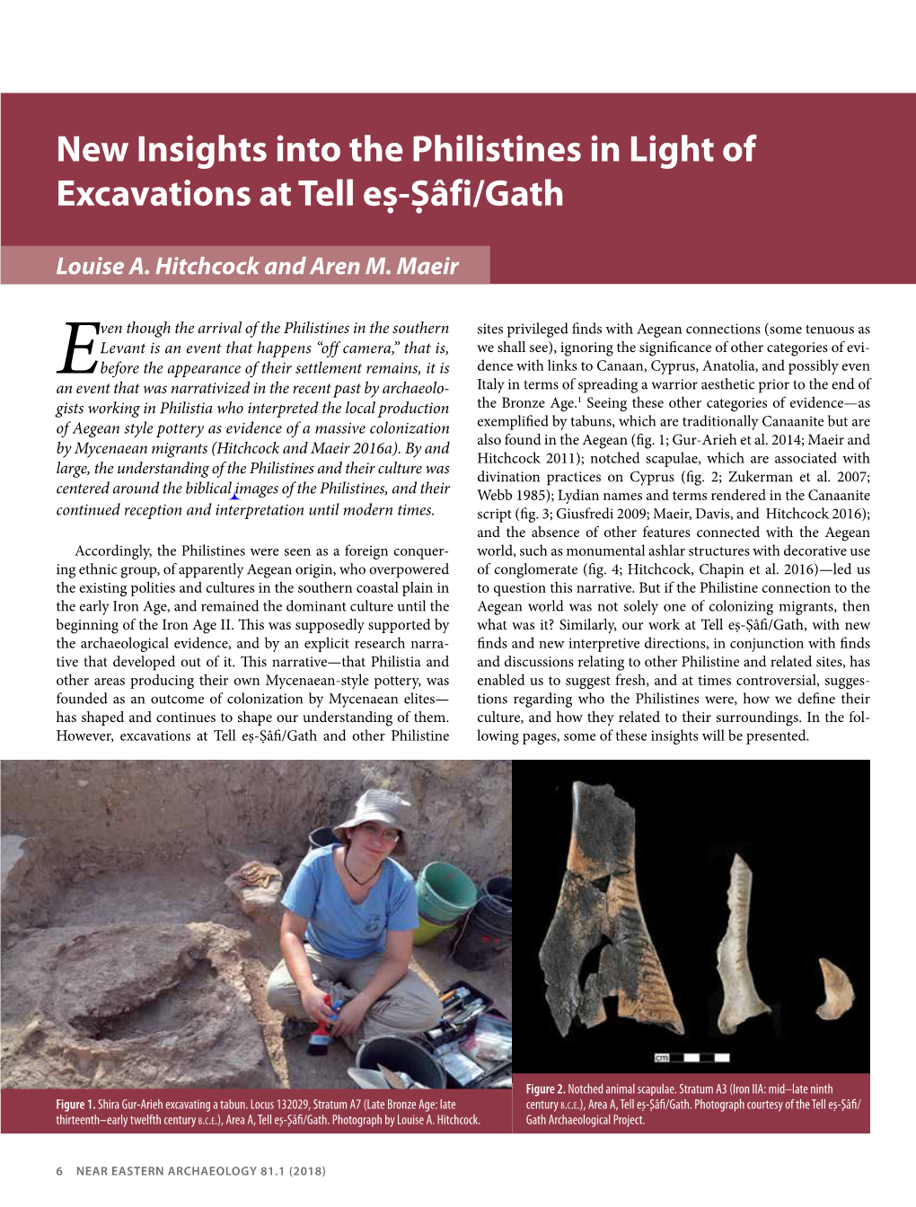 New Insights Into the Philistines in Light of Excavations at Tell Es -S