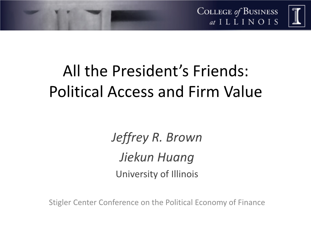 Political Access and Firm Value