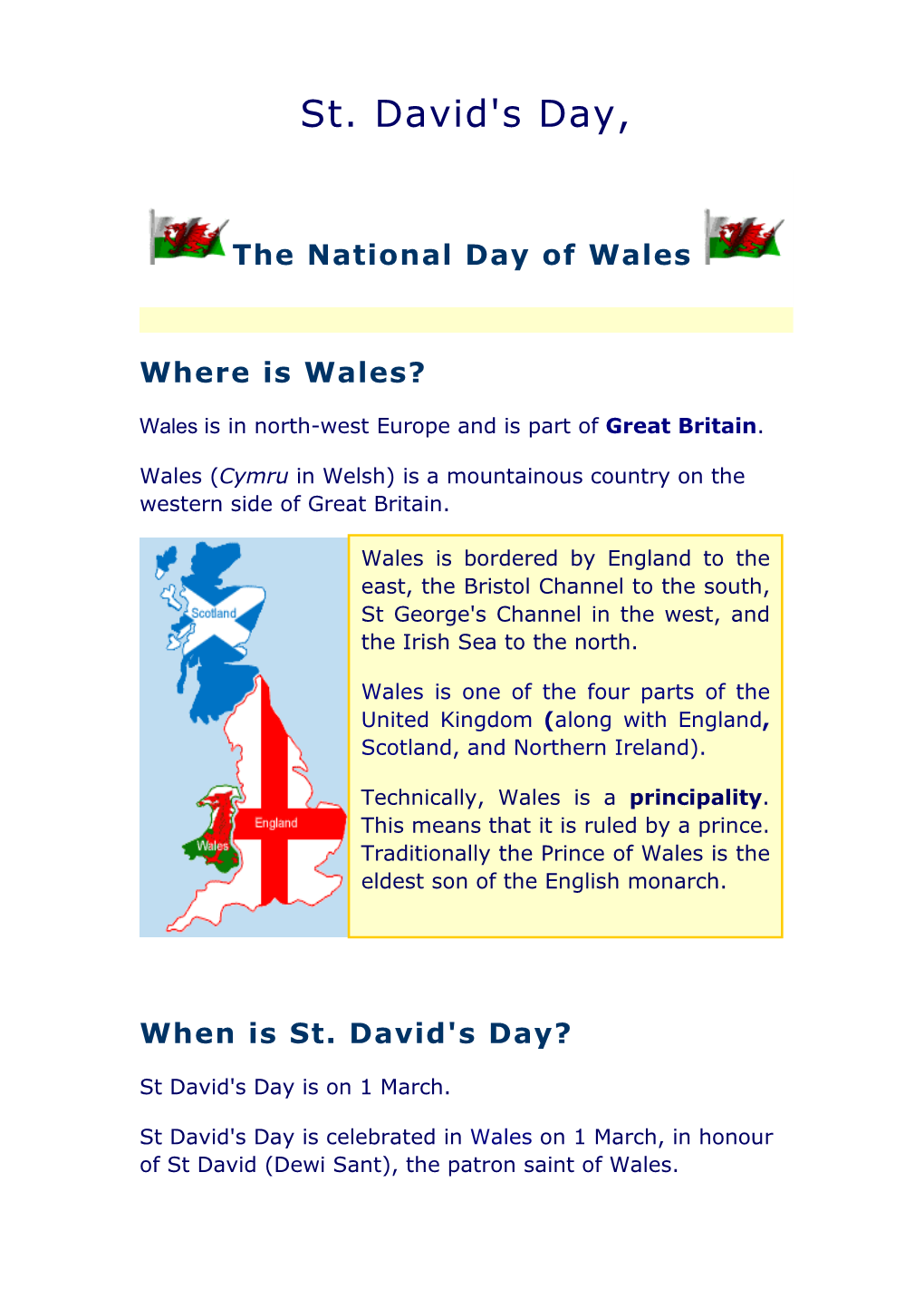 St. David's Day