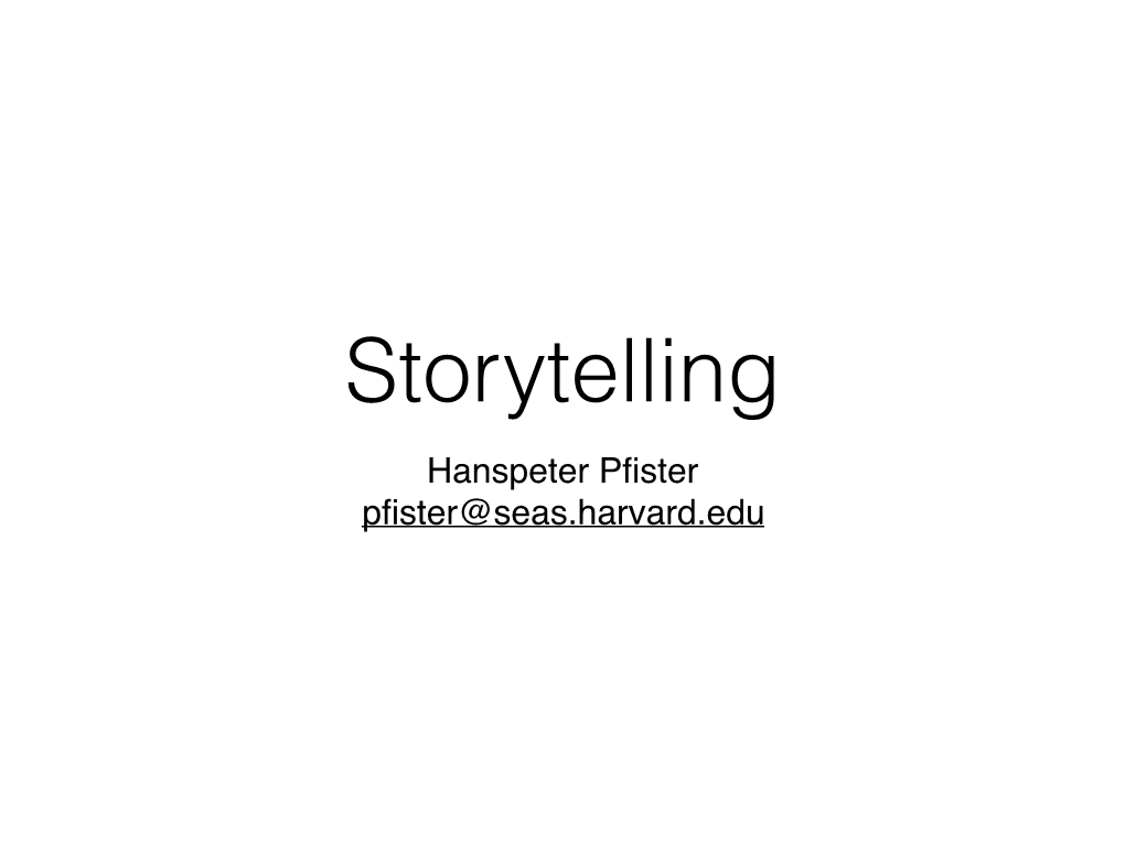 Hanspeter Pfister Pfister@Seas.Harvard.Edu