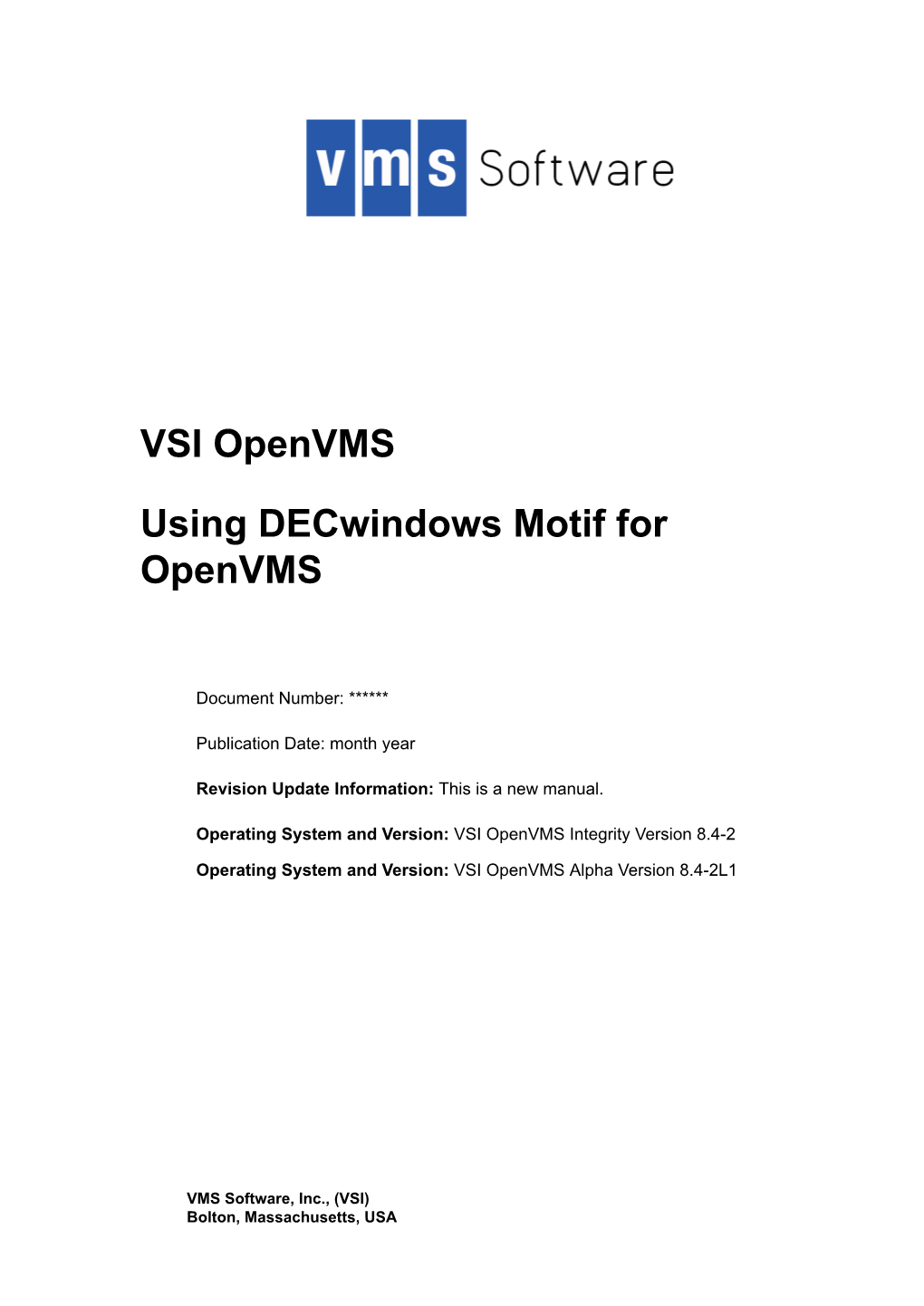 Using Decwindows Motif for Openvms