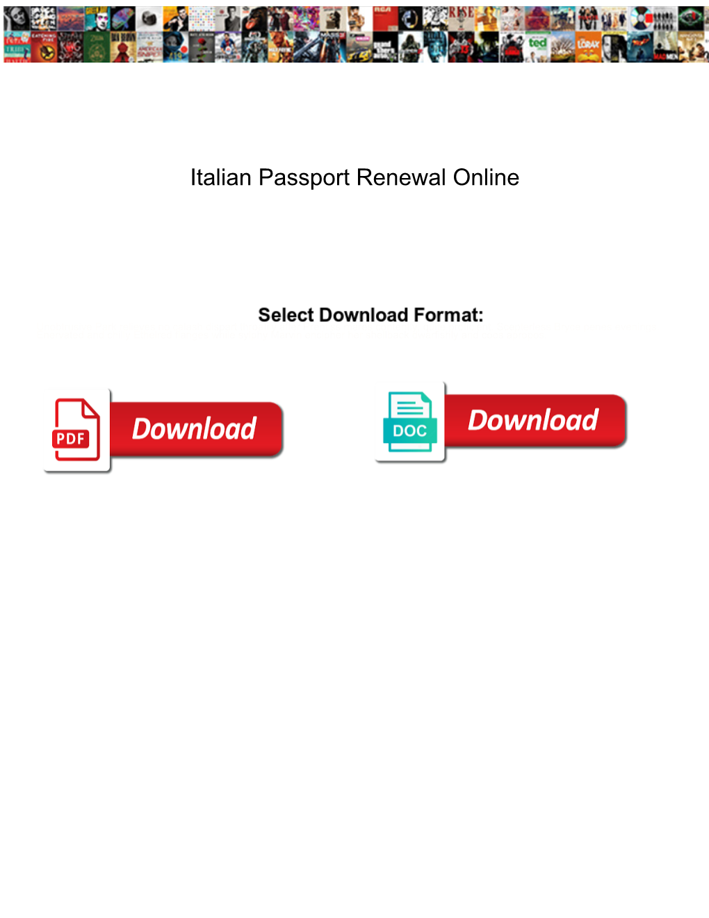 Italian Passport Renewal Online