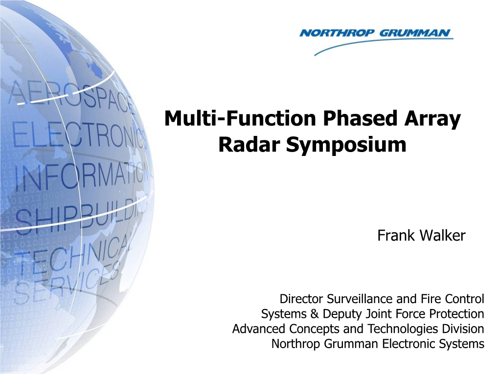 Multi-Function Phased Array Radar Symposium