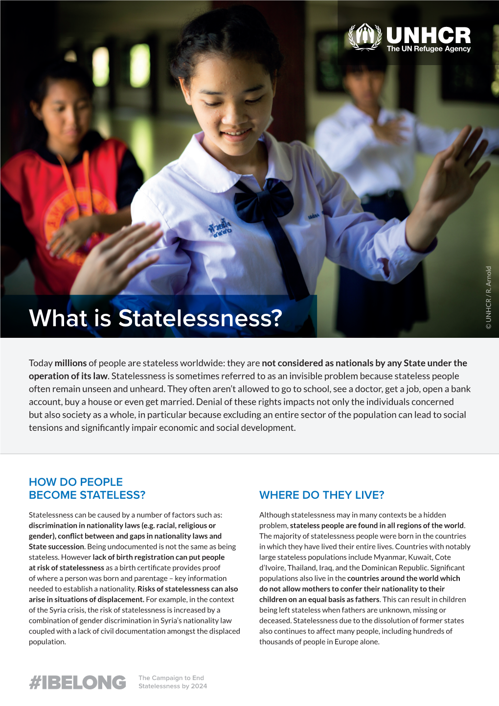 What Is Statelessness? © UNHCR / R