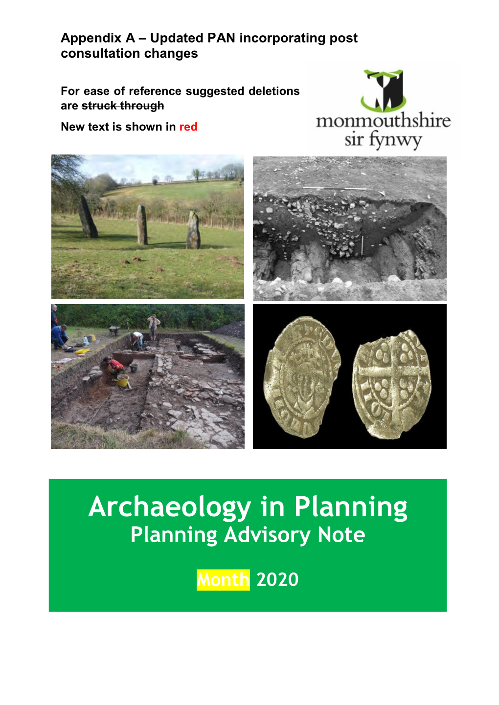 Archaeology in Planning Planning Advisory Note