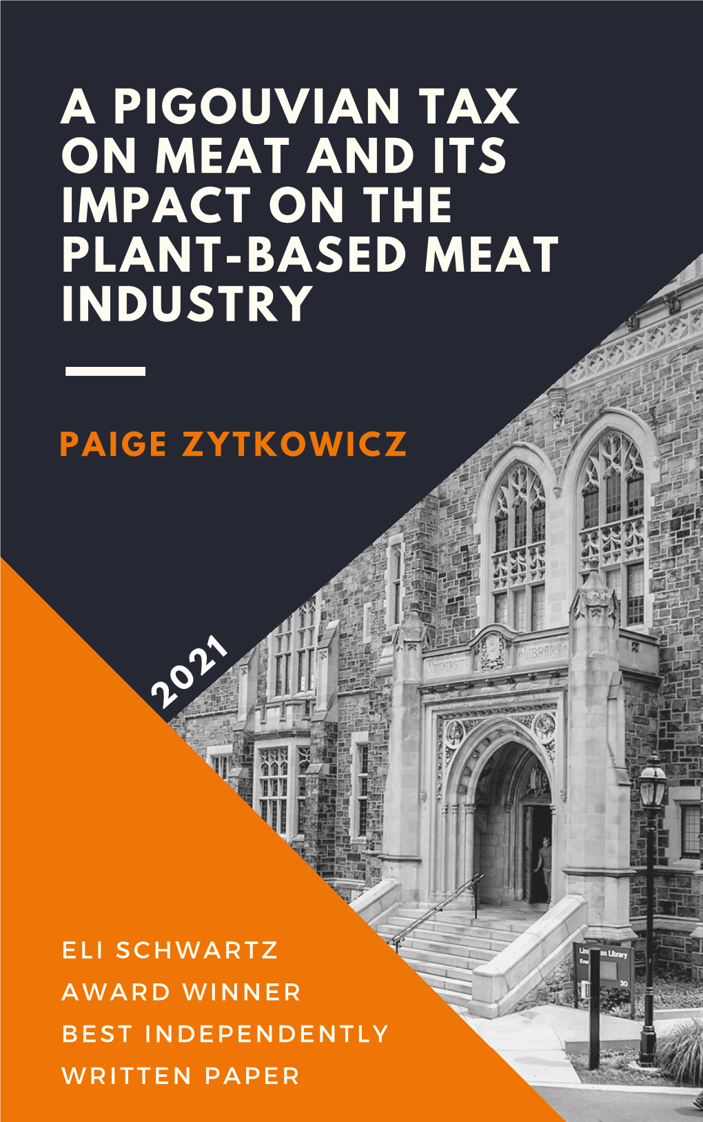 A Pigouvian Tax on Meat and Its Impact on the Plant-Based Meat Industry