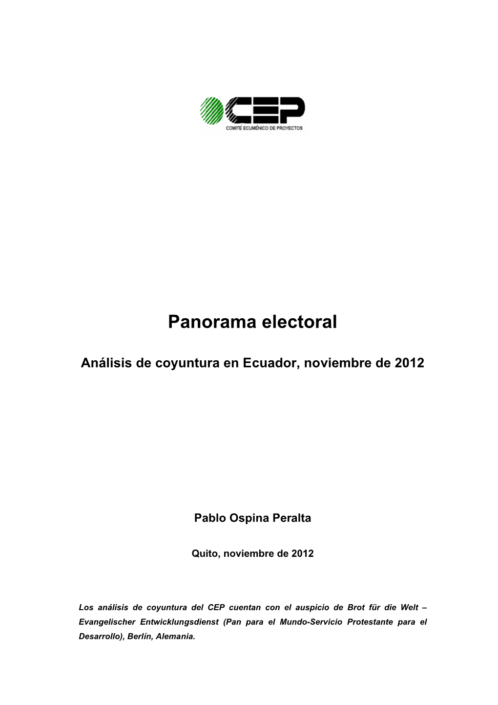 Panorama Electoral