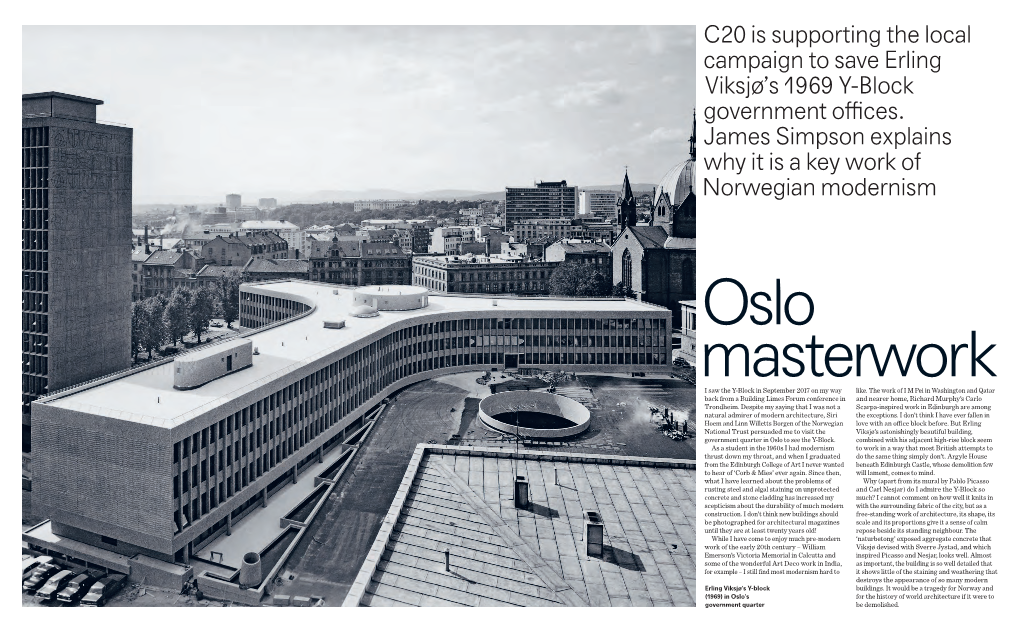 C20 Is Supporting the Local Campaign to Save Erling Viksjø's 1969 Y-Block