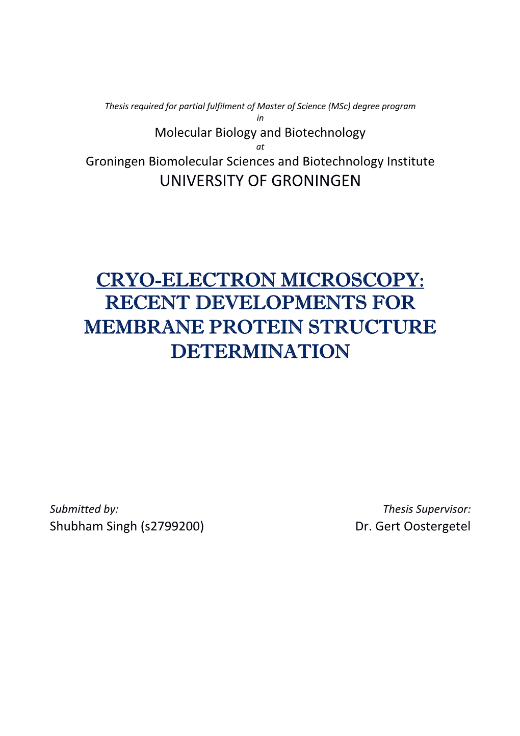 Recent Developments in the Field of Cryo-Electron