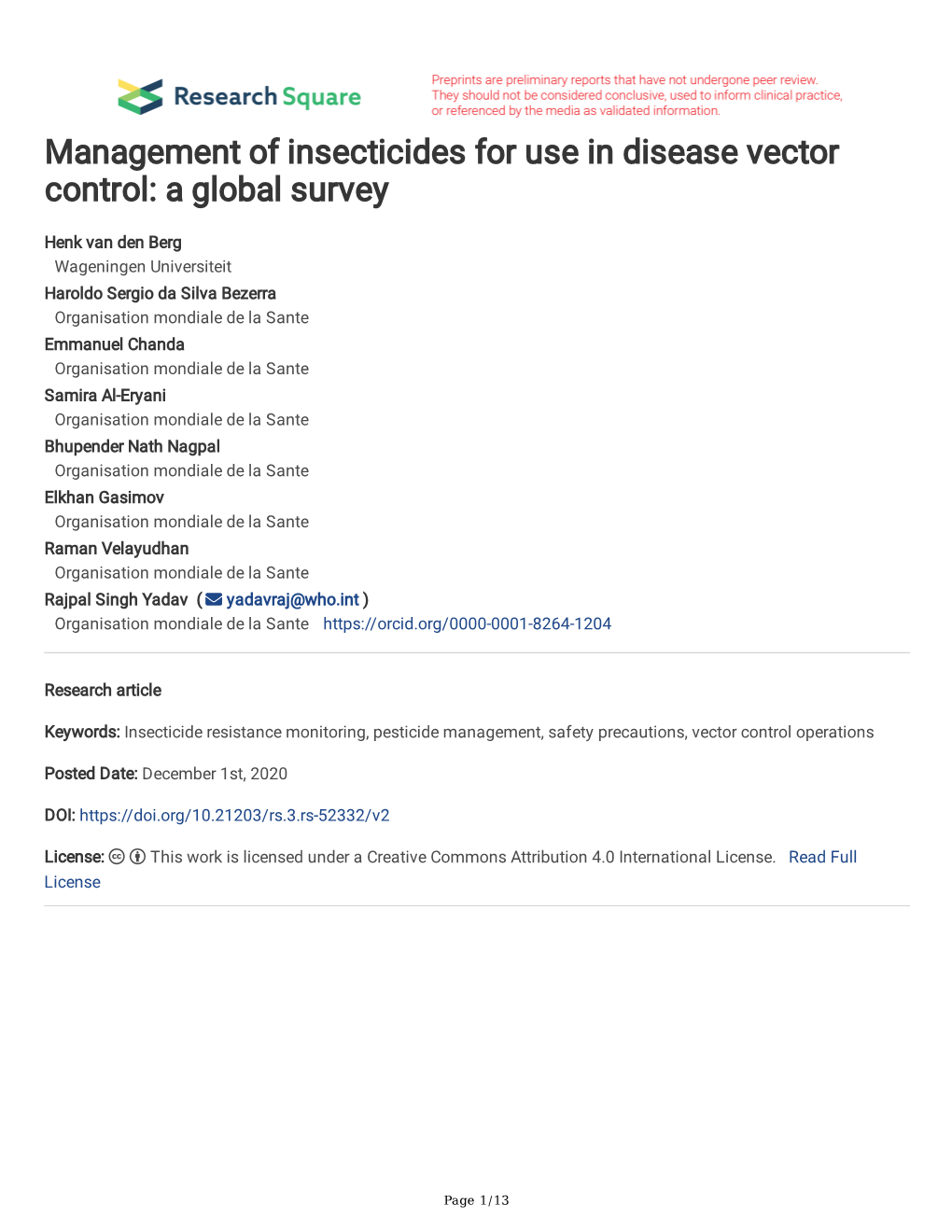 Management of Insecticides for Use in Disease Vector Control: a Global Survey