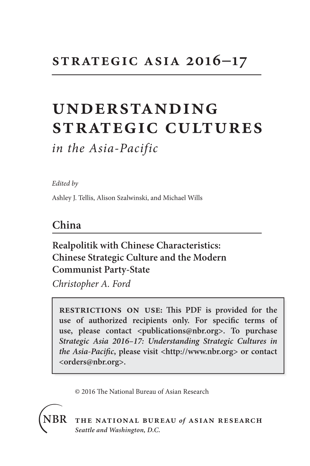 Understanding Strategic Cultures in the Asia-Pacific