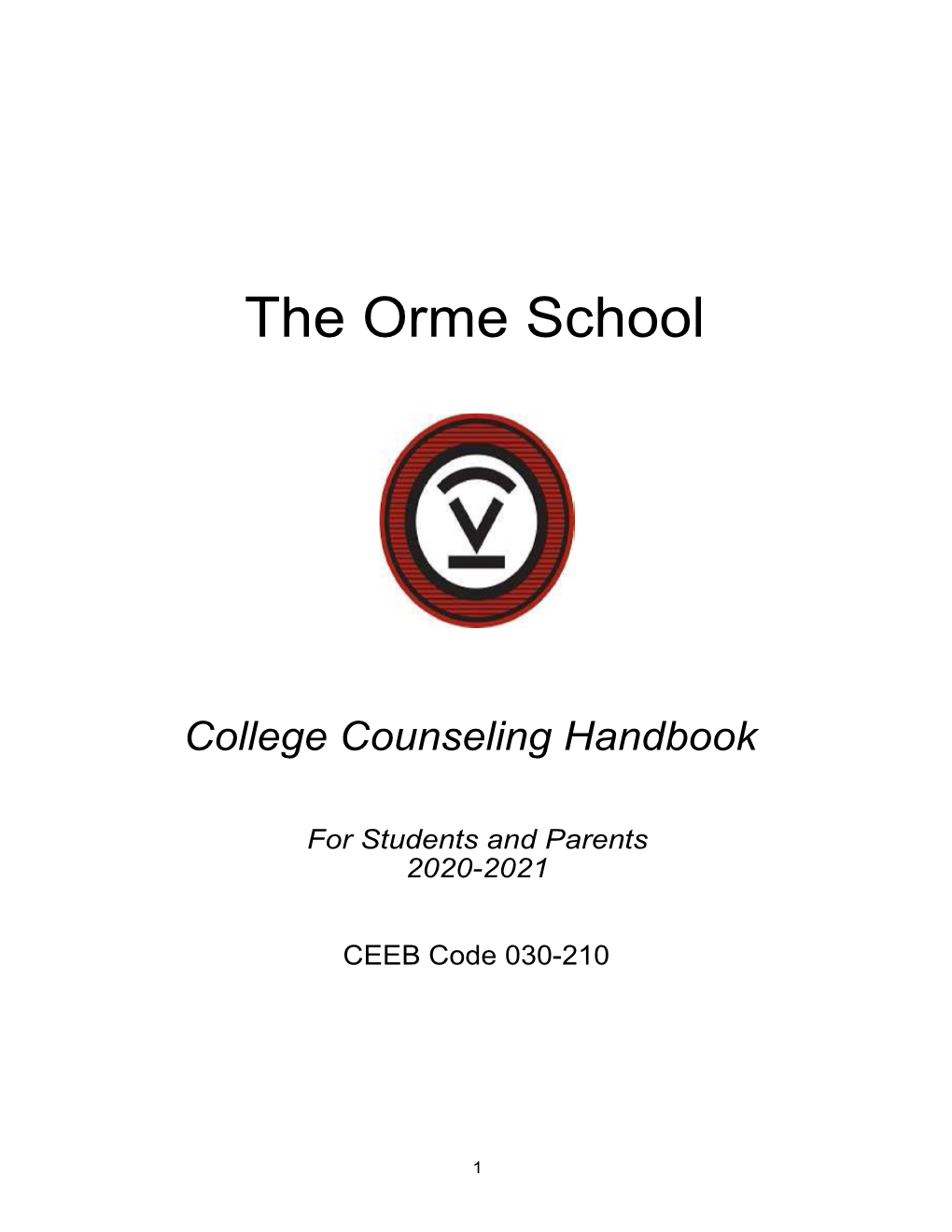 College Counseling Handbook
