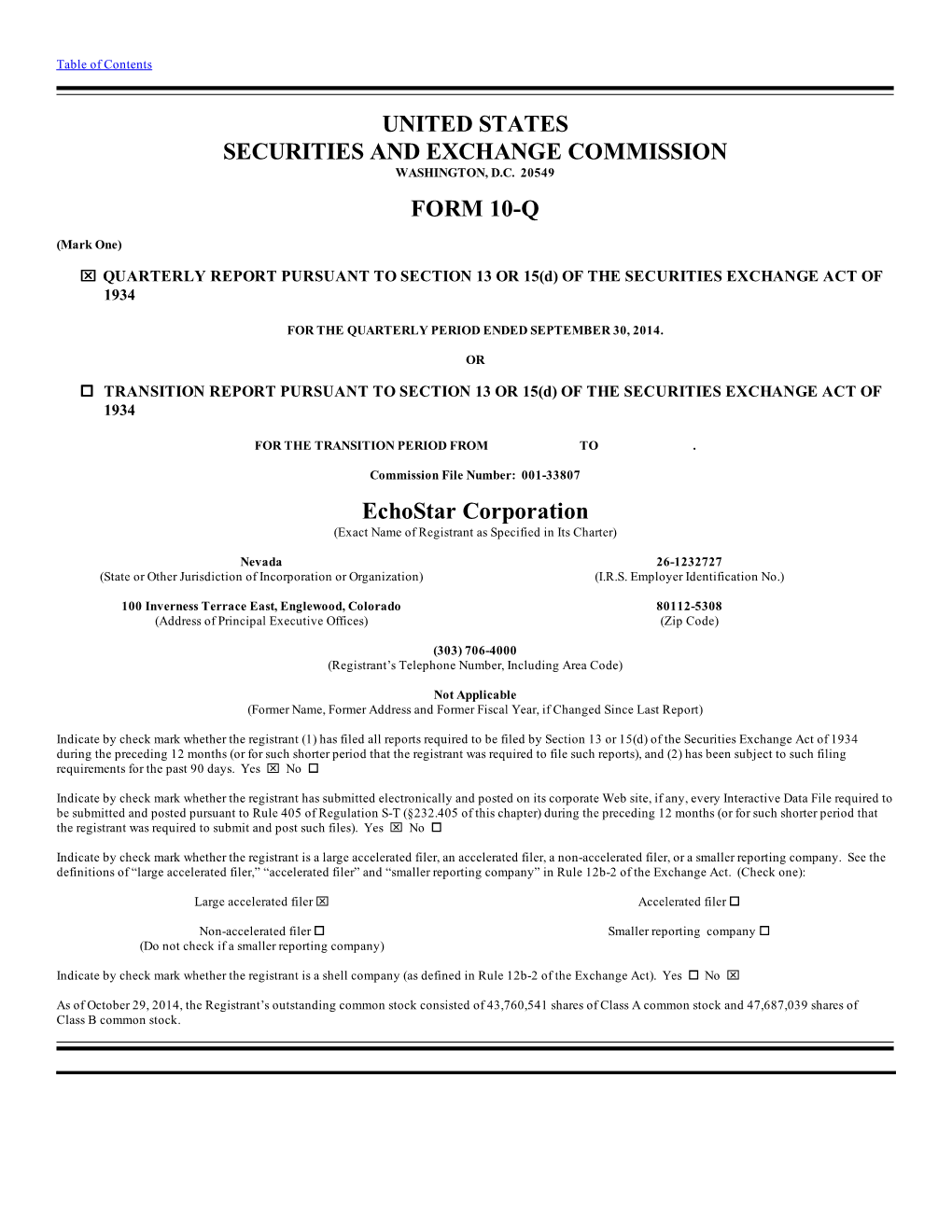 United States Securities and Exchange Commission Form