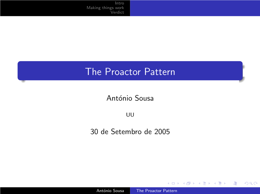 The Proactor Pattern