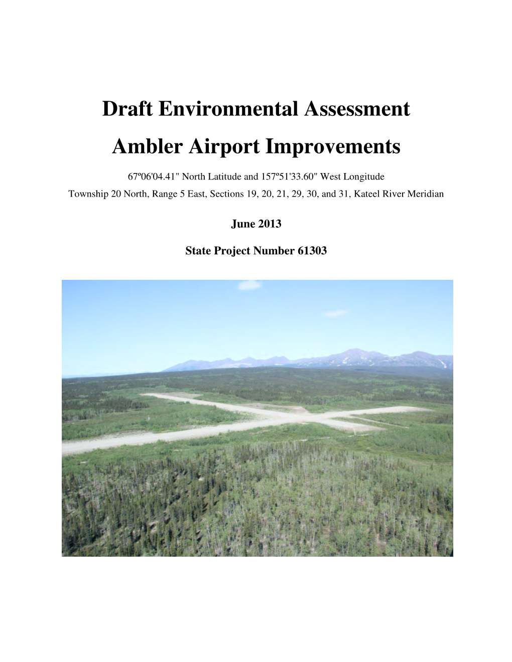 Draft Environmental Assessment Ambler Airport Improvements