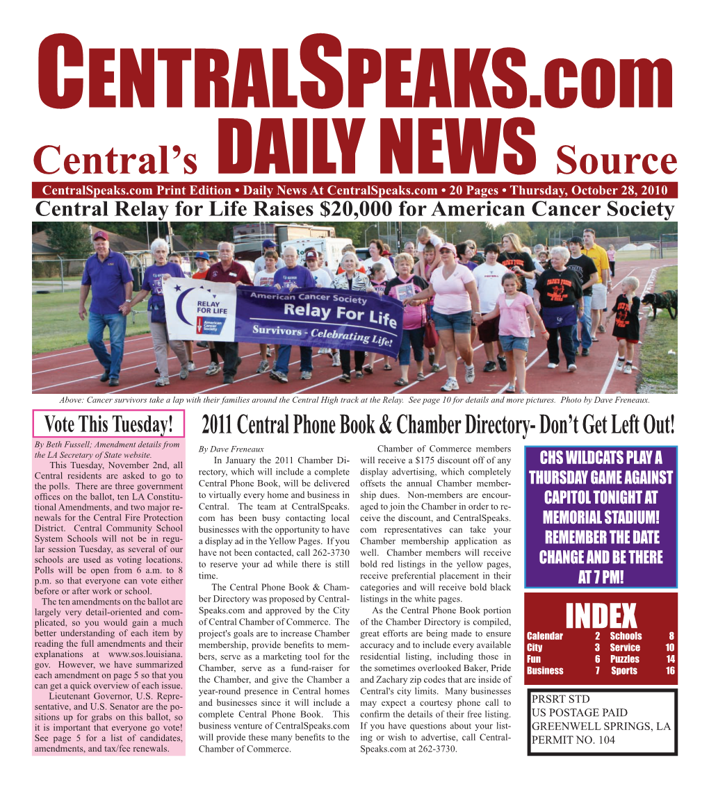 Central's DAILY NEWS Source