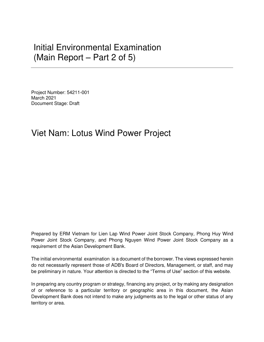 Initial Environmental Examination (Main Report – Part 2 of 5) Viet