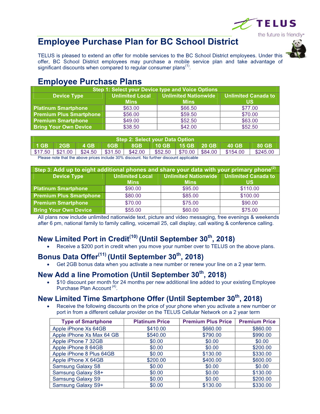 Employee Purchase Plan for BC School District