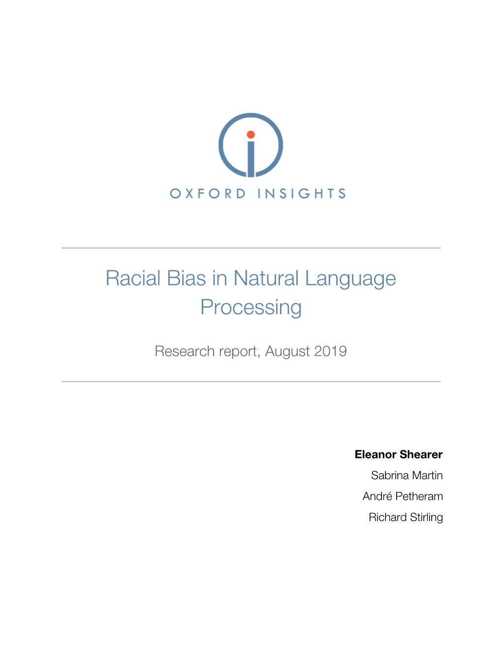 Racial Bias in Natural Language Processing