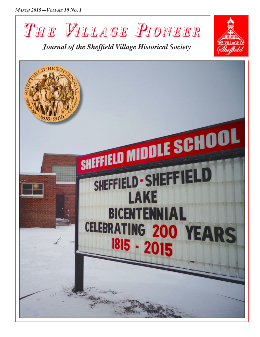 Journal of the Sheffield Village Historical Society