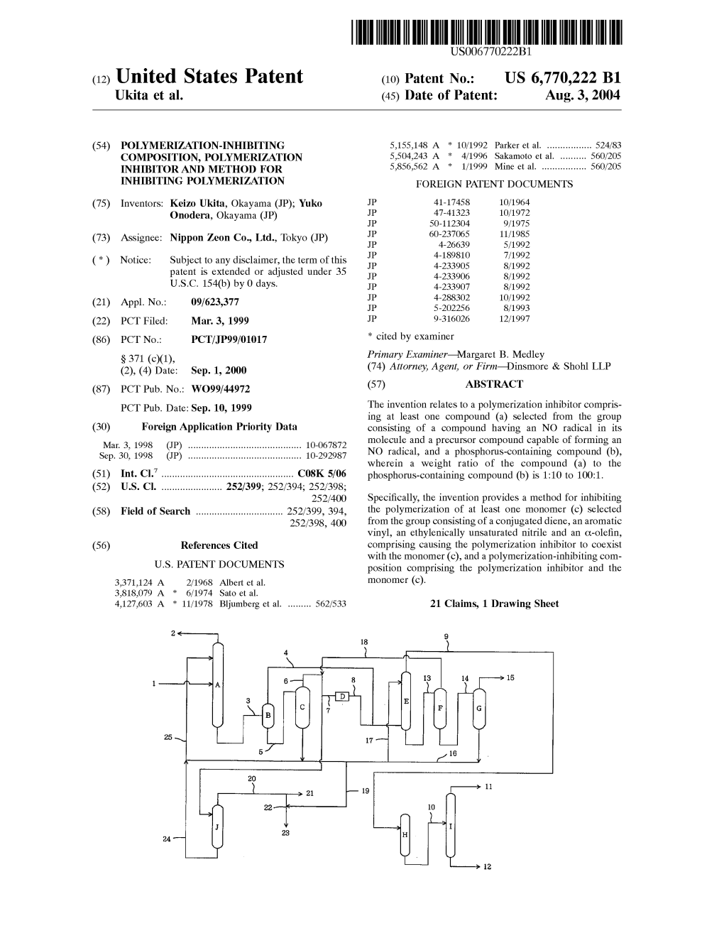 (12) United States Patent (10) Patent N0.: US 6,770,222 B1 Ukita Et Al