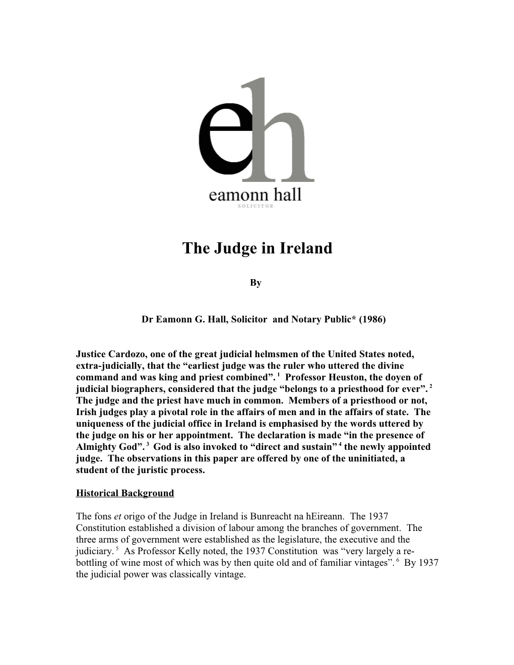 The Judge in Ireland
