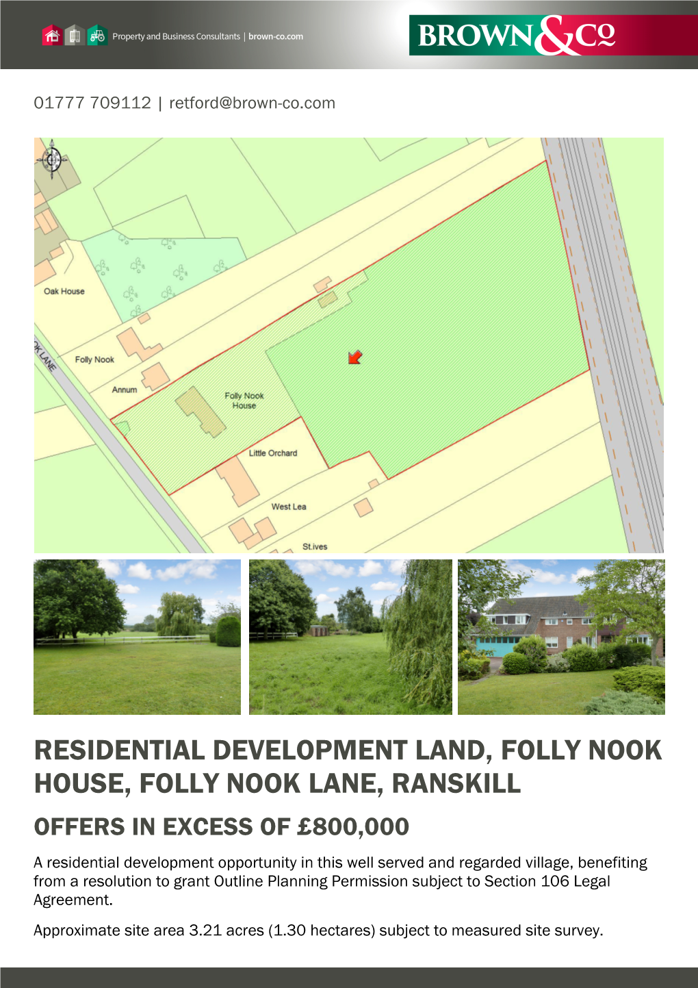 Residential Development Land, Folly Nook House, Folly Nook Lane, Ranskill