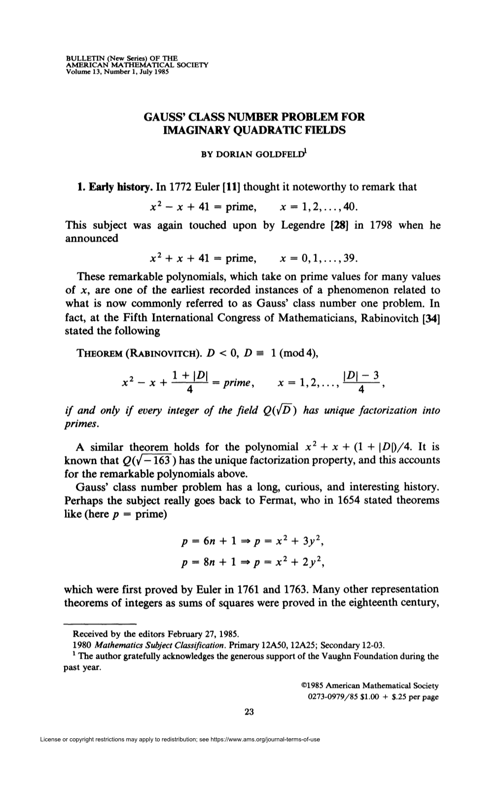 Class Number in Imaginary Quadratic Fields, Quart