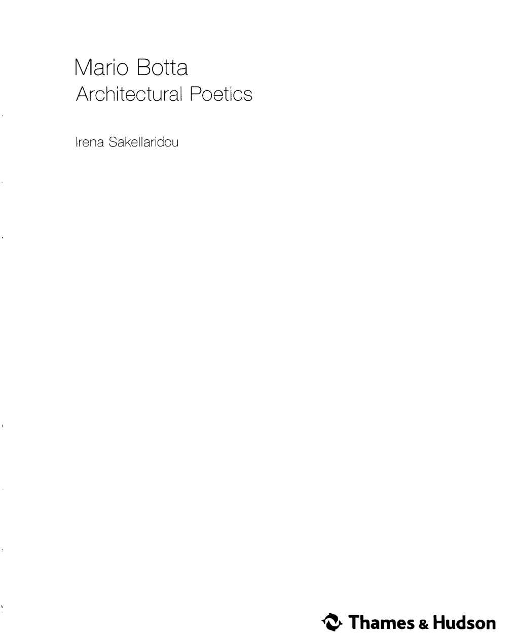 Mario Botta Architectural Poetics