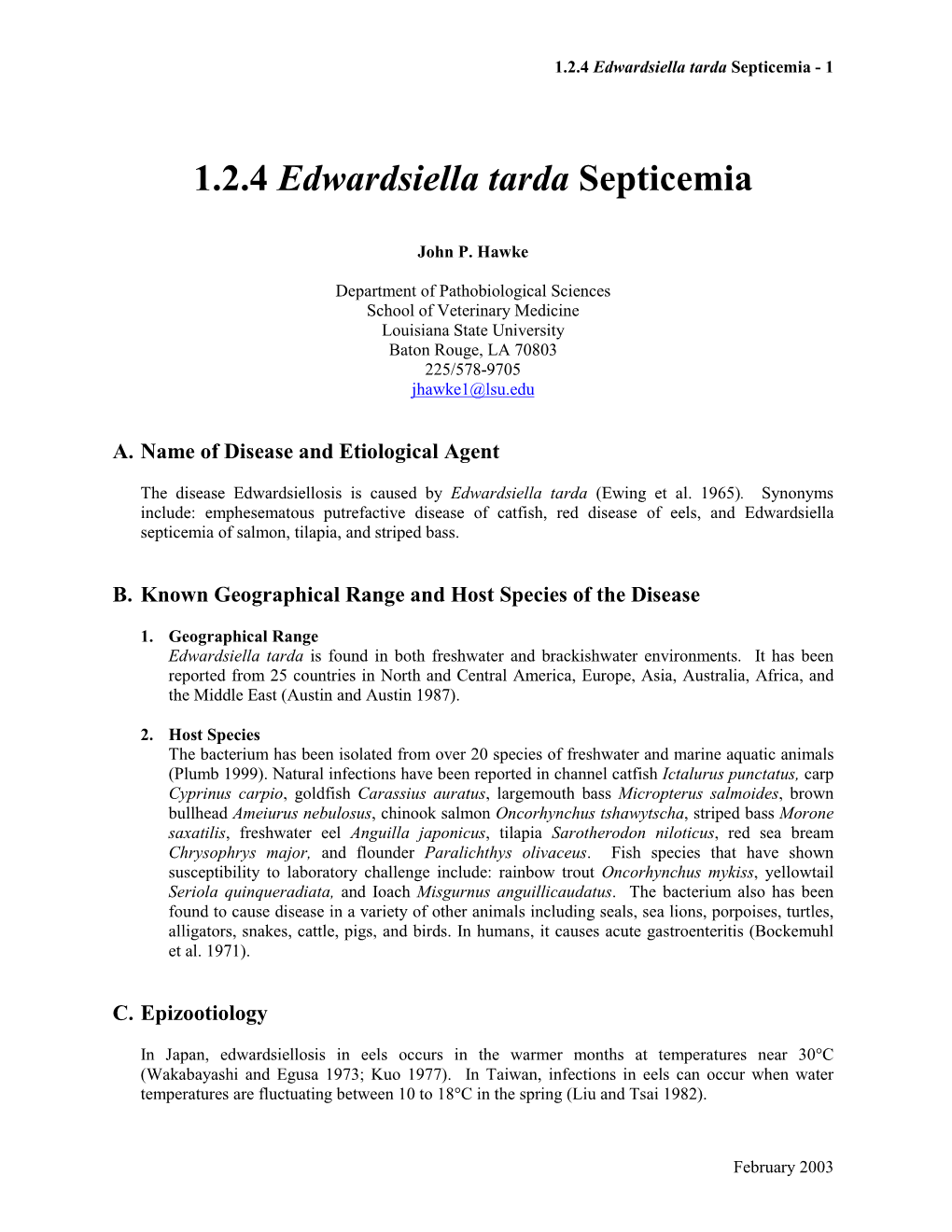 1.2.4 Edwardsiella Tarda Septicemia - 1