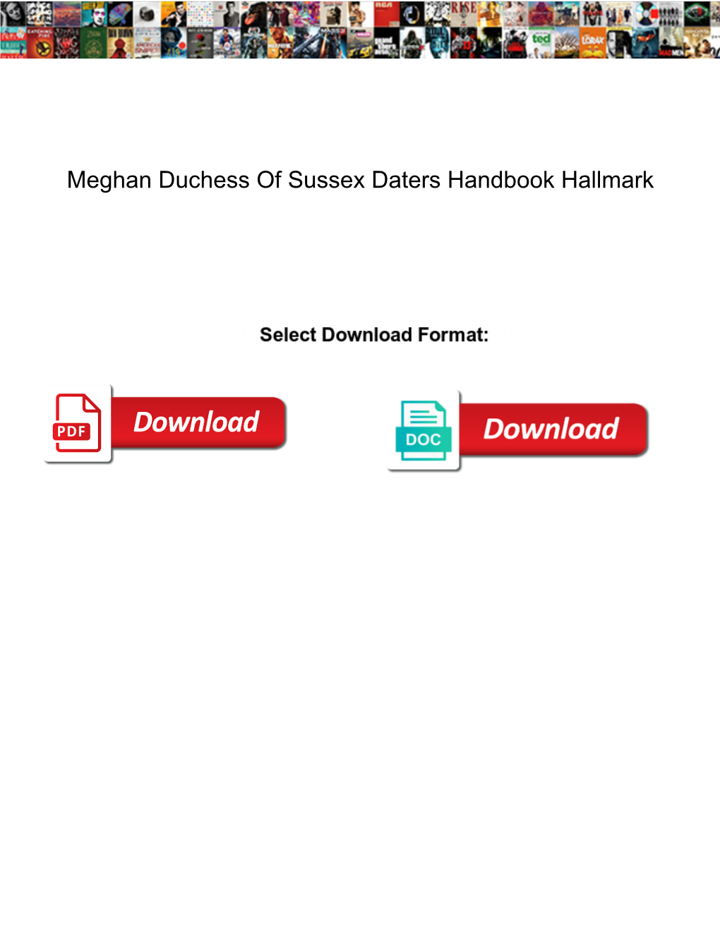 Meghan Duchess of Sussex Daters Handbook Hallmark