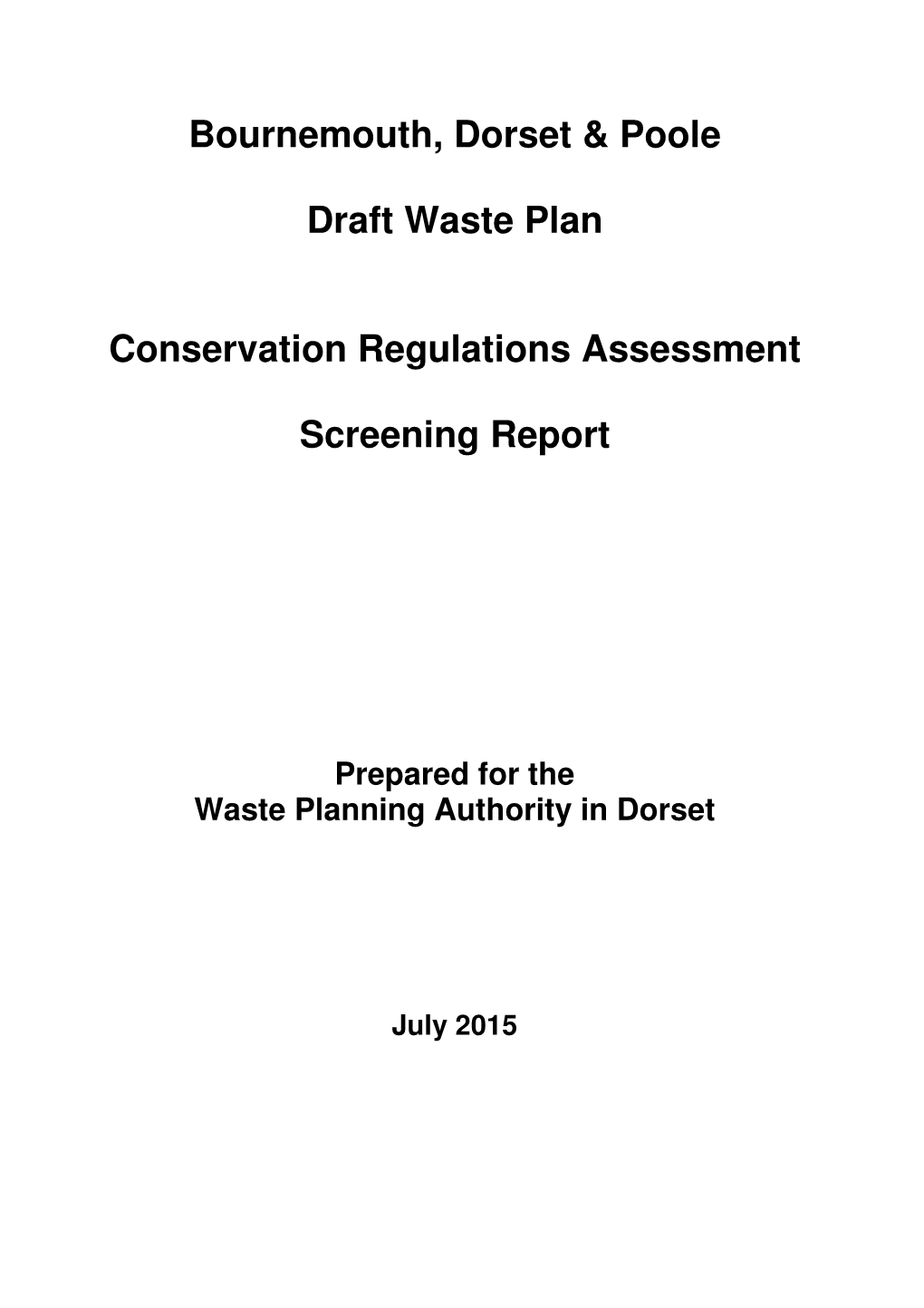 WPDCC-58 HRA Screening Report for Draft Waste