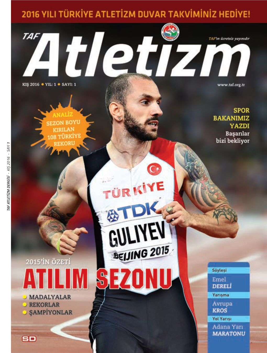 Taf Atletizm Dergisi - Kiş 2016 - Sayi 1