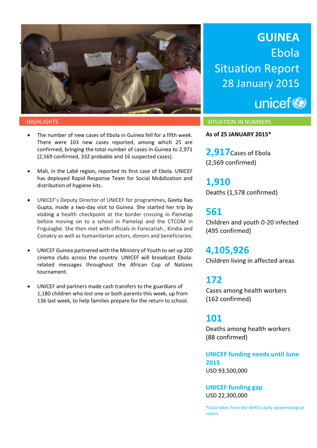 GUINEA Ebola Situation Report