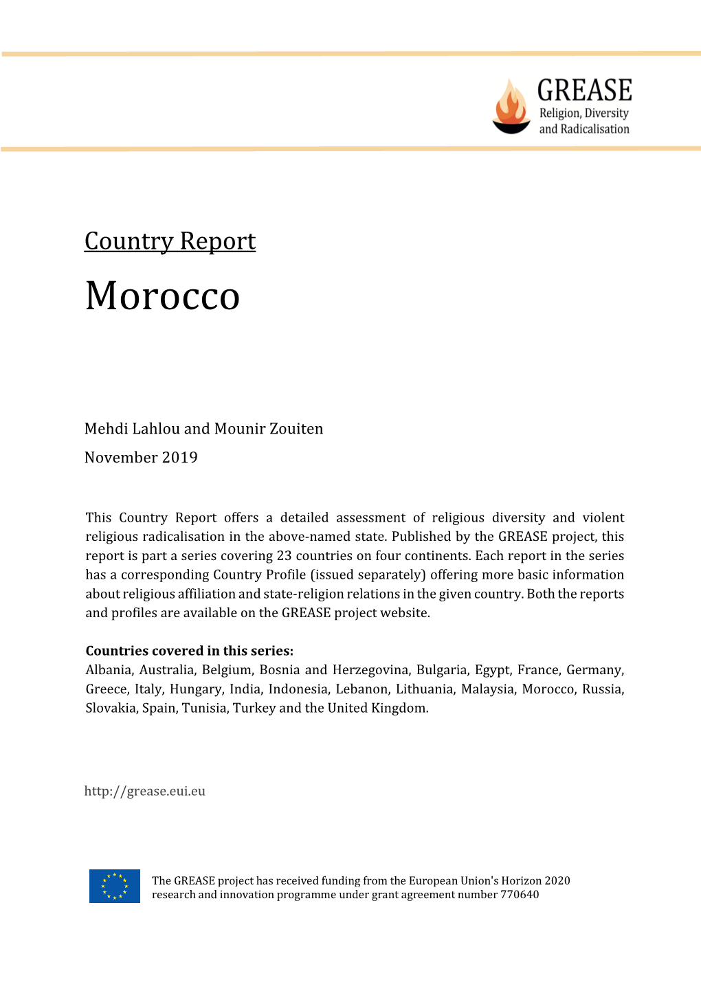 Morocco Report