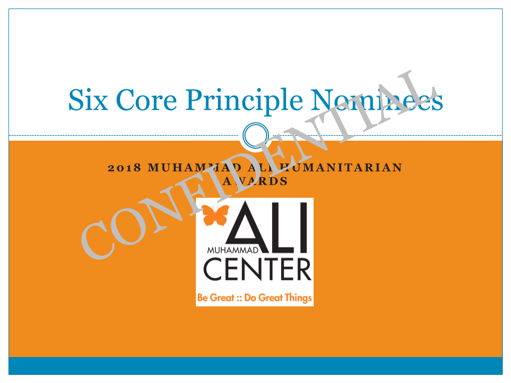 Six Core Principle Nominees