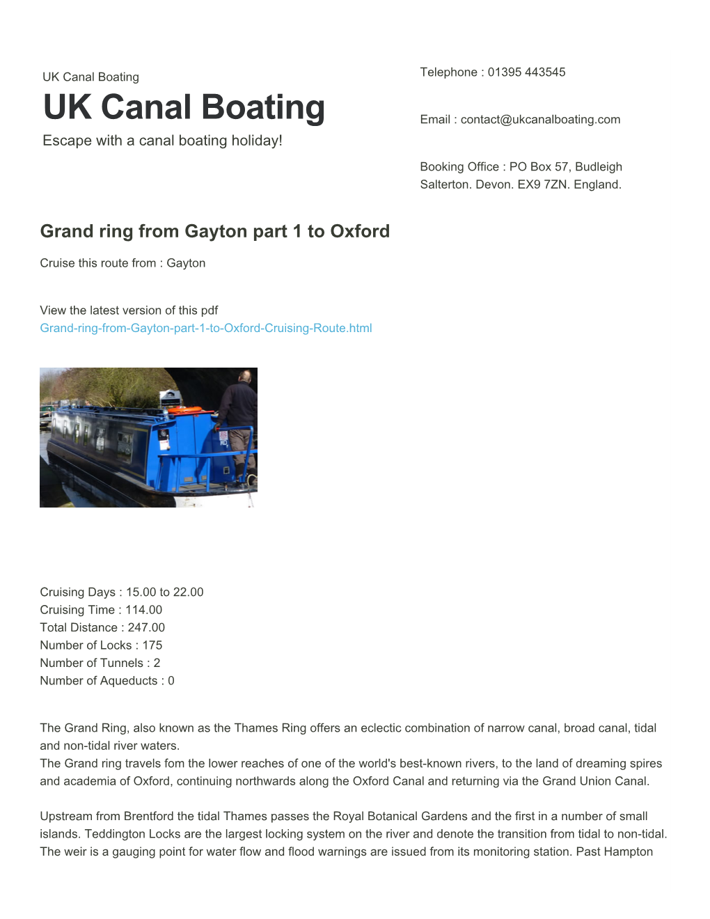 Grand Ring from Gayton Part 1 to Oxford | UK Canal Boating