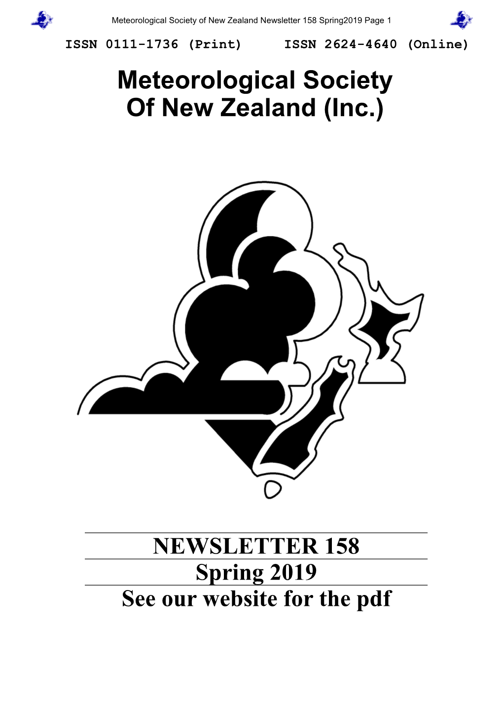 Meteorological Society of New Zealand (Inc.)