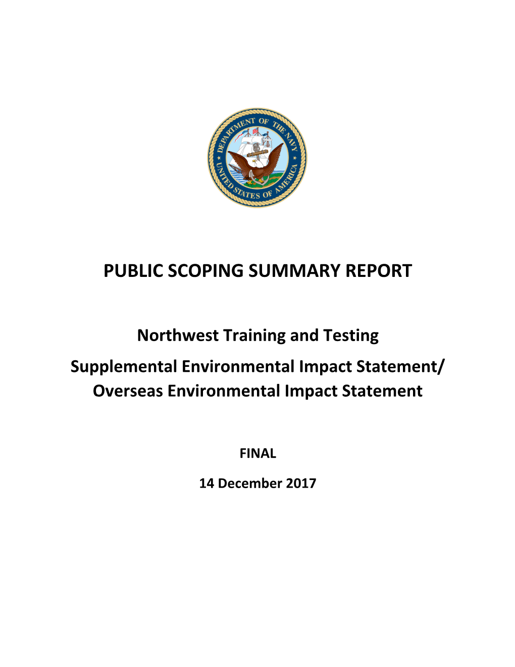 Public Scoping Summary Report