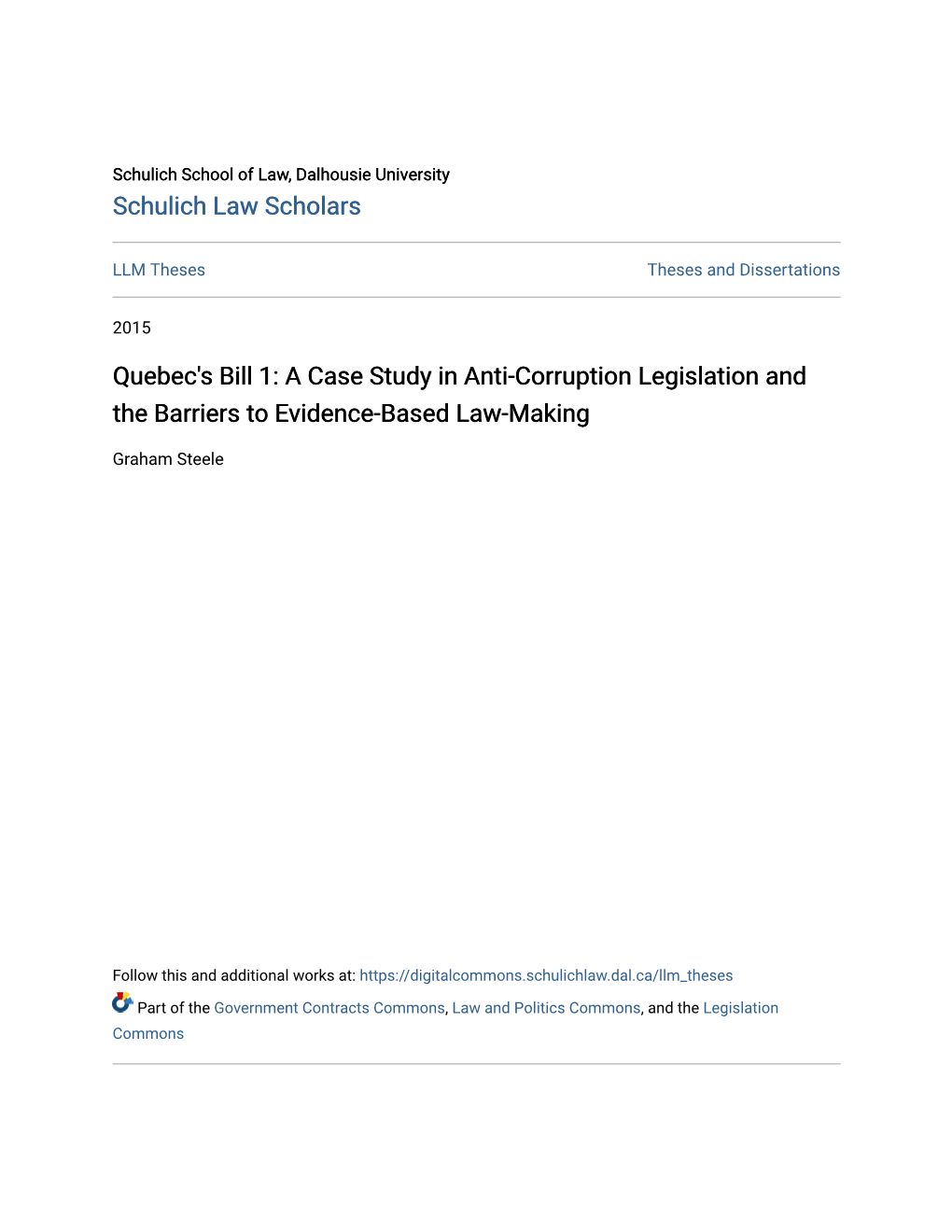 A Case Study in Anti-Corruption Legislation and the Barriers to Evidence-Based Law-Making